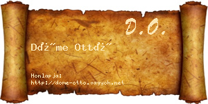 Döme Ottó névjegykártya